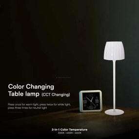 LED Stmievateľná dobíjacia stolná lampa LED/2,7W/5V 3000-6000K 1800 mAh biela