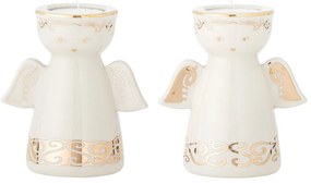 Kameninové svietniky v súprave na čajovú sviečku 2 ks Faella – Bloomingville