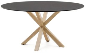 Okrúhly jedálenský stôl so sklenenou doskou ø 150 cm Argo – Kave Home