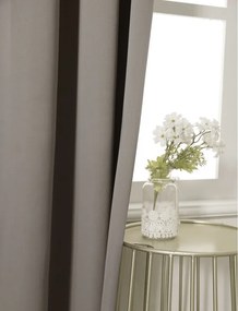 Sivo-hnedý záves OXFORD 140x250 cm Zavesenie: Kovové krúžky