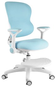 Detská rastúca stolička Neoseat JUNI 006 — látka, prateľný poťah, modrá
