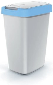 Odpadkový kôš s farebným vekom, 12 l, modrá / sivá