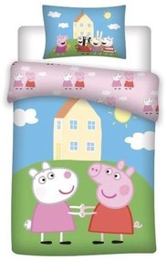 DETEXPOL Obliečky do postieľky Peppa Pig  Bavlna, 100/135, 40/60 cm