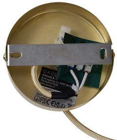 Hotelová elegantná závesná lampa zlatá s opálovým bielym sklom 6-svetiel - Monaco