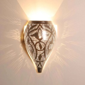 Marocká strieborná nástenná lampa Matin