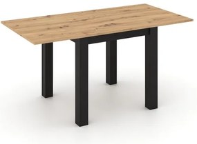 Rozkladací jedálenský stôl ZARO dub artisan/čierna