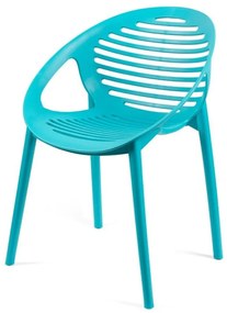 Tyrkysovomodrá plastová záhradná stolička Joanna – Bonami Selection