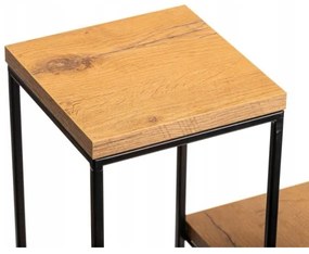 Stojan na kvety 110x40 cm čierna/hnedá