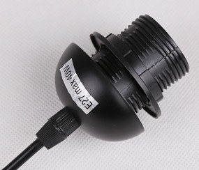 Candellux Čierno-hnedý závesný luster Bistro pre žiarovku 3x E27 s guľatou základňou 33-00576