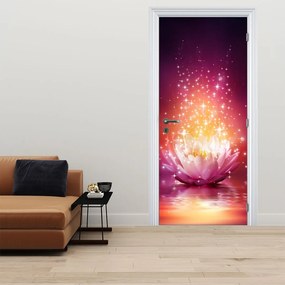Fototapeta na dvere - Lotosový kvet (95x205cm)