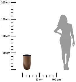 Kvetináč PRÚŽKOVANÝ ECO III 25 cm hnedý