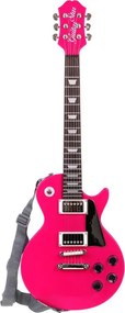 Detská elektrická gitara s mikrofónom a slúchadlami ružová