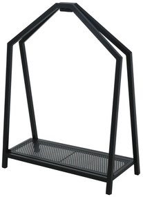 Kovový stojan na drevo Sima, 58x78 cm, čierna