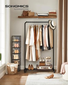 Pojízdný stojan na oblečení PUCCINO černý