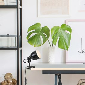 Rabalux Stolná lampa s klipom Flint 1x25W | E14 | IP20 - čierna