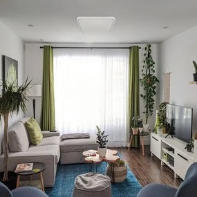 Stropné svietidlo LED s diaľkovým ovládaním 48W biely WENA 48,5 cm