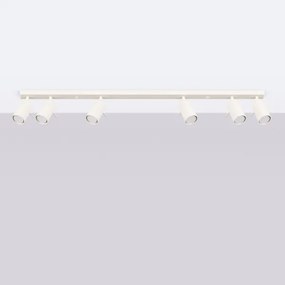 Sollux SL.1499 - Bodové svietidlo RING 6xGU10/10W/230V krémová