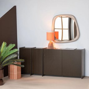 Tmavohnedá komoda v dekore jaseňa 200x85x44 cm Brock – WOOOD