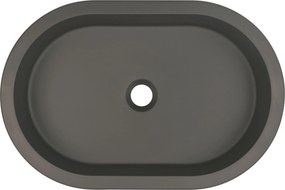 Deante Zápustné/poddoskové umývadlo Silia 58,8x39 cm - CQSTU6U, granit, antracit metalic