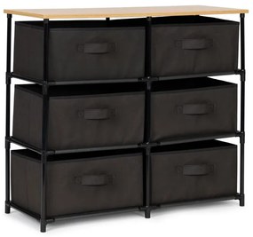 Moderný regál, organizér so 6 šuflíkmi