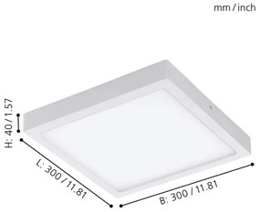 Eglo 96673 - LED RGBW Stmievateľné stropné svietidlo FUEVA-C LED/21W/230V