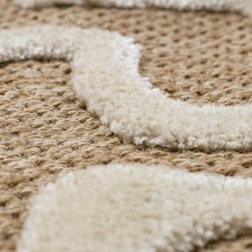 Dywany Łuszczów, Kusový koberec Spark 0711A beige/cream, 180x270, béžová, chodba / predsieň