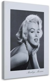 Obraz na plátně Marilyn Monroe černobílá - 40x60 cm