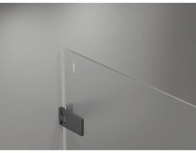 Mexen Lunar-F, 1-krídlový sprchový kút so skladacími dverami, pravý, 95 x 80 cm, 8mm číre sklo, grafitový profil, 836-095-080-95-00-P