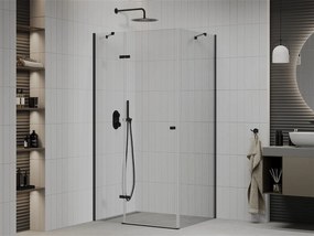 Mexen ROMA sprchovací kút 100x90cm, 6mm sklo, čierny profil-číre sklo, 854-100-090-70-00