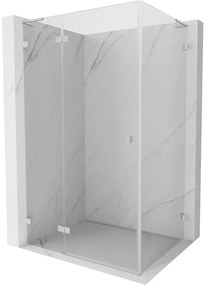 Mexen Lunar, L sklápací sprchový kút ľavý 100 x 80 cm, 8mm číre sklo, oceľový profil, 834L-100-080-97-00-L