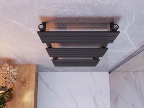 Erga Classic, vykurovacie teleso 1200x500 mm, 661W, čierna matná, ERG-LAV-CLAS-12050-BK