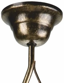 Luster na tyči RETRO 1xE27/60W/230V čierna patiny