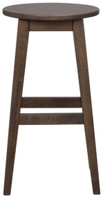 Tmavohnedé barové stoličky v súprave 2 ks z dubového dreva (výška sedadla 65 cm) Austin – Rowico