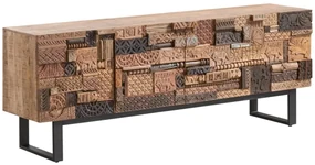 furniture-nabytek.cz - Masívny jedálenský stôl Grónsko z mangového dreva, lakovaný, hnedý – 200×40×75 cm