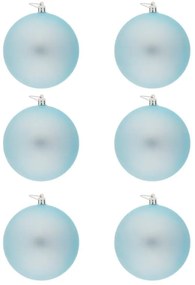 DECOLED Plastová guľa, 10 cm, svetlomodrá, 6x matná