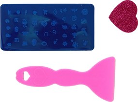 LEAN Toys Súprava na maľovanie nechtov v puzdre s ružovými trblietkami