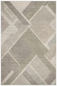 Koberec Ballata Elian Shale geometrický, sivý / zelený