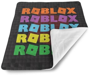 Sablio Deka pre bábätko ROBLOX Farebný text - 80x100 cm