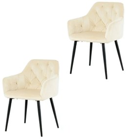 LuxuryForm Jedálenská stolička Atlanta - krémová - SET 2 ks