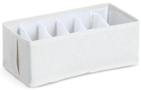 Organizér na spodnú bielizeň WHITY, obdĺžnik so 6 priehradkami, 15x30x11