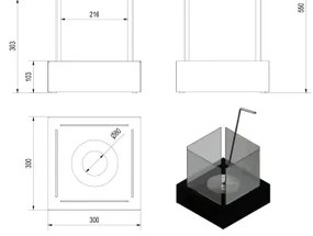 Kratki TANGO3/BIALY/TUV - BIO krb TANGO3 30,3x30 cm 1kW biela