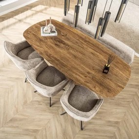 Jedálenský stôl 22-98 Wave 215x105cm Masív Drevo Mango  - Komfort-nábytok