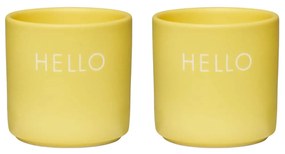 Desing Leters porcelánový stojanček na vajce yellow set 2 ks
