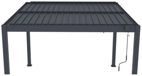 G21 Bioklimatická pergola Austin 3x3 m, antracitová hliníková