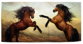 Sablio Uterák Vzpierajúce sa kone - 70x140 cm
