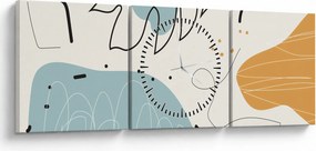 Obraz - Ilustrácia listu (s hodinami) (90x30 cm)
