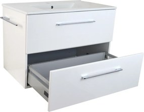 Comodo Kúpeľňová skrinka s keramickým umývadlom Navira W 80 - biela