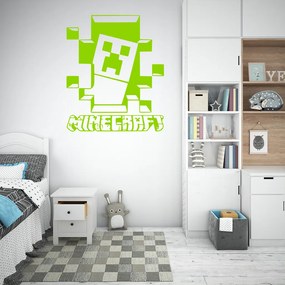 Veselá Stena Samolepka na stenu na stenu Minecraft hra Farba: černá