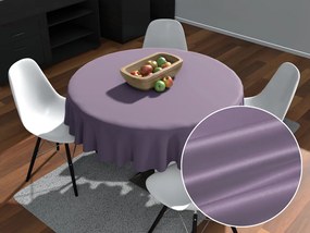 Biante Saténový okrúhly obrus polyesterový Satén LUX-043 Fialová lila Ø 120 cm