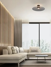 LED čierno-dymové moderné stropné svietidlo Polifemo 60